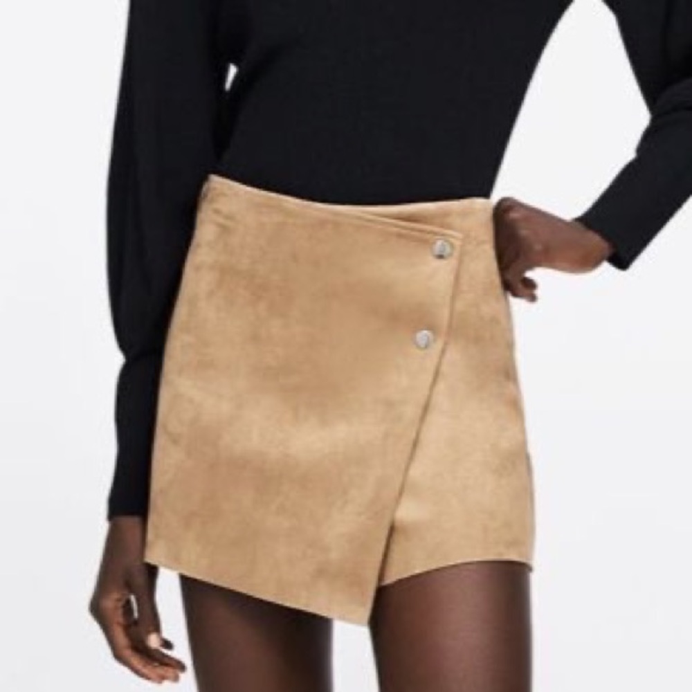 Zara Black Suede Skort